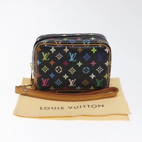 LOUIS VUITTON Multicolor Trousse Wapity Pouch Black M58034 Auth 118389V - Picture 1 of 15